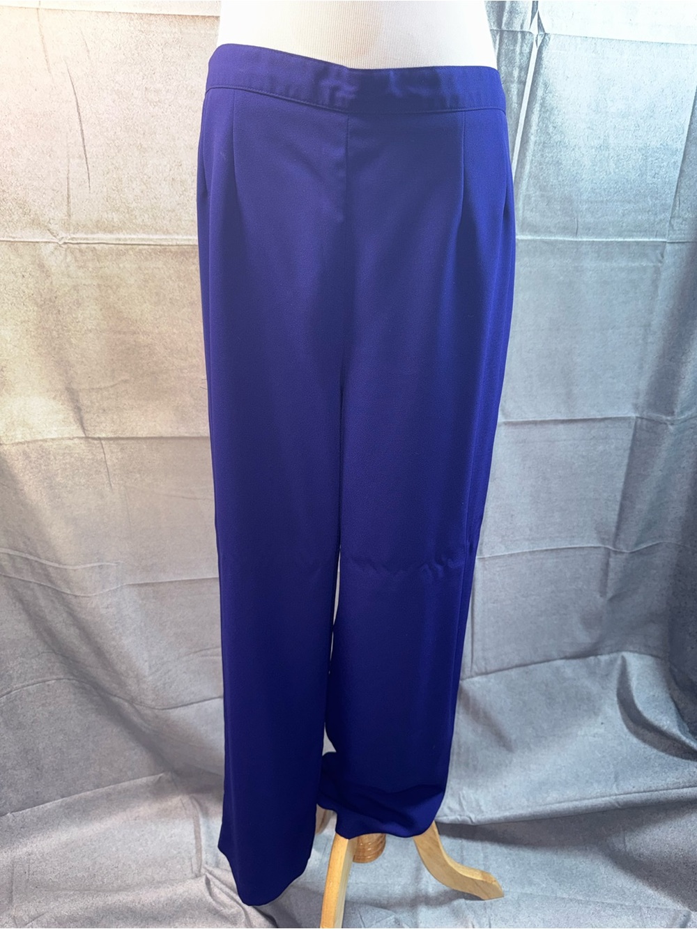 1552-Vintage Jan Leslie Wide-Leg Trousers in Deep Purple
